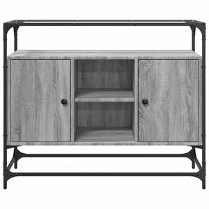 Βοηθητικό Έπιπλο Γυάλ Επιφάνεια Γκρι Sonoma 98x35x81 εκ Επ Ξύλο