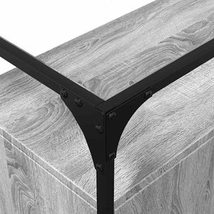 Βοηθητικό Έπιπλο Γυάλ Επιφάνεια Γκρι Sonoma 98x35x81 εκ Επ Ξύλο