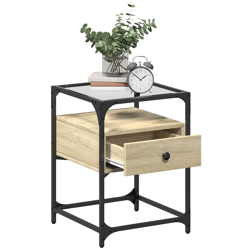 Κομοδίνο Sonoma Δρυς 40x40x55 εκ. από Επεξεργασμένο Ξύλο