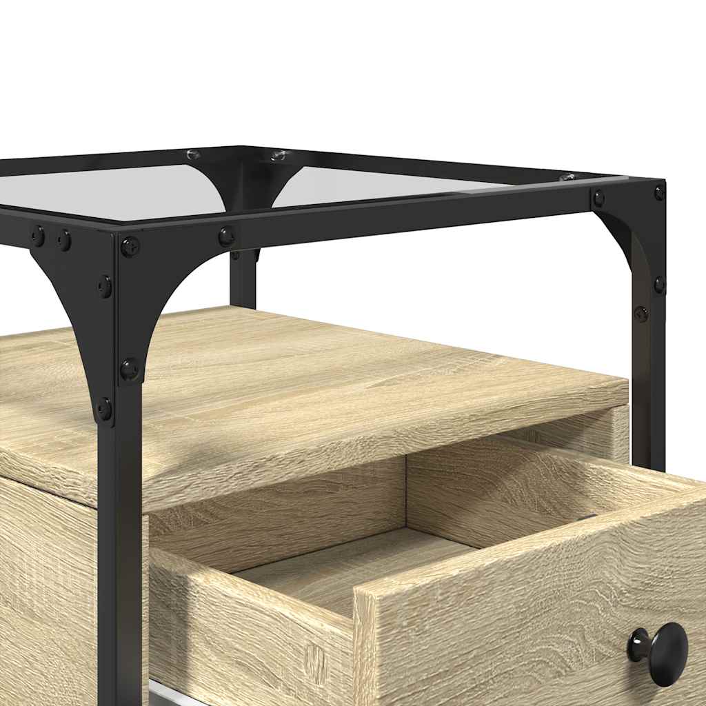 Κομοδίνο Sonoma Δρυς 40x40x55 εκ. από Επεξεργασμένο Ξύλο