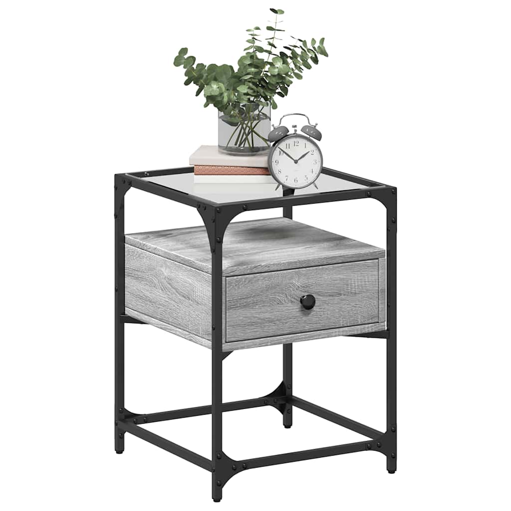 Κομοδίνο Γκρι Sonoma 40x40x55 εκ. από Επεξεργασμένο Ξύλο