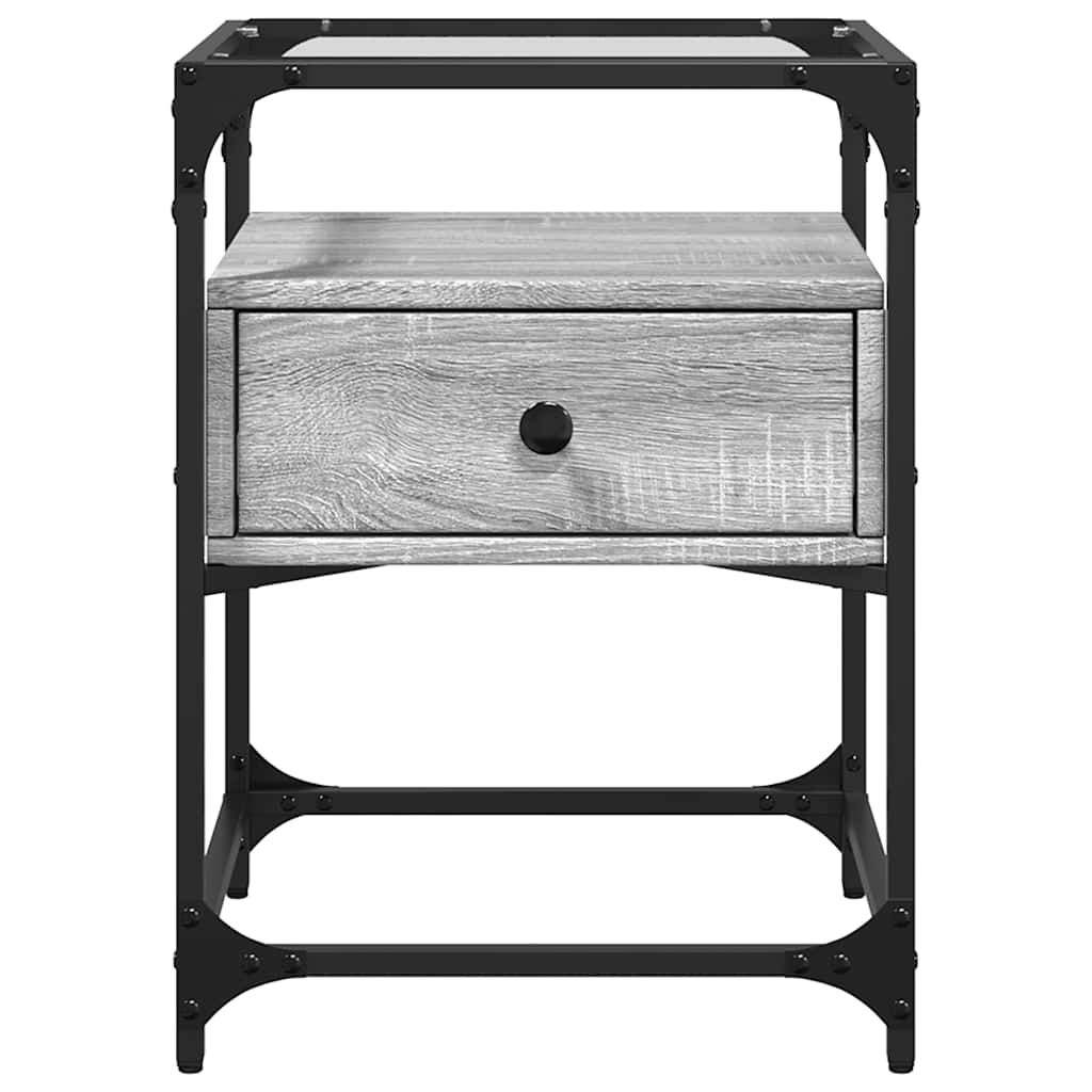 Κομοδίνο Γκρι Sonoma 40x40x55 εκ. από Επεξεργασμένο Ξύλο