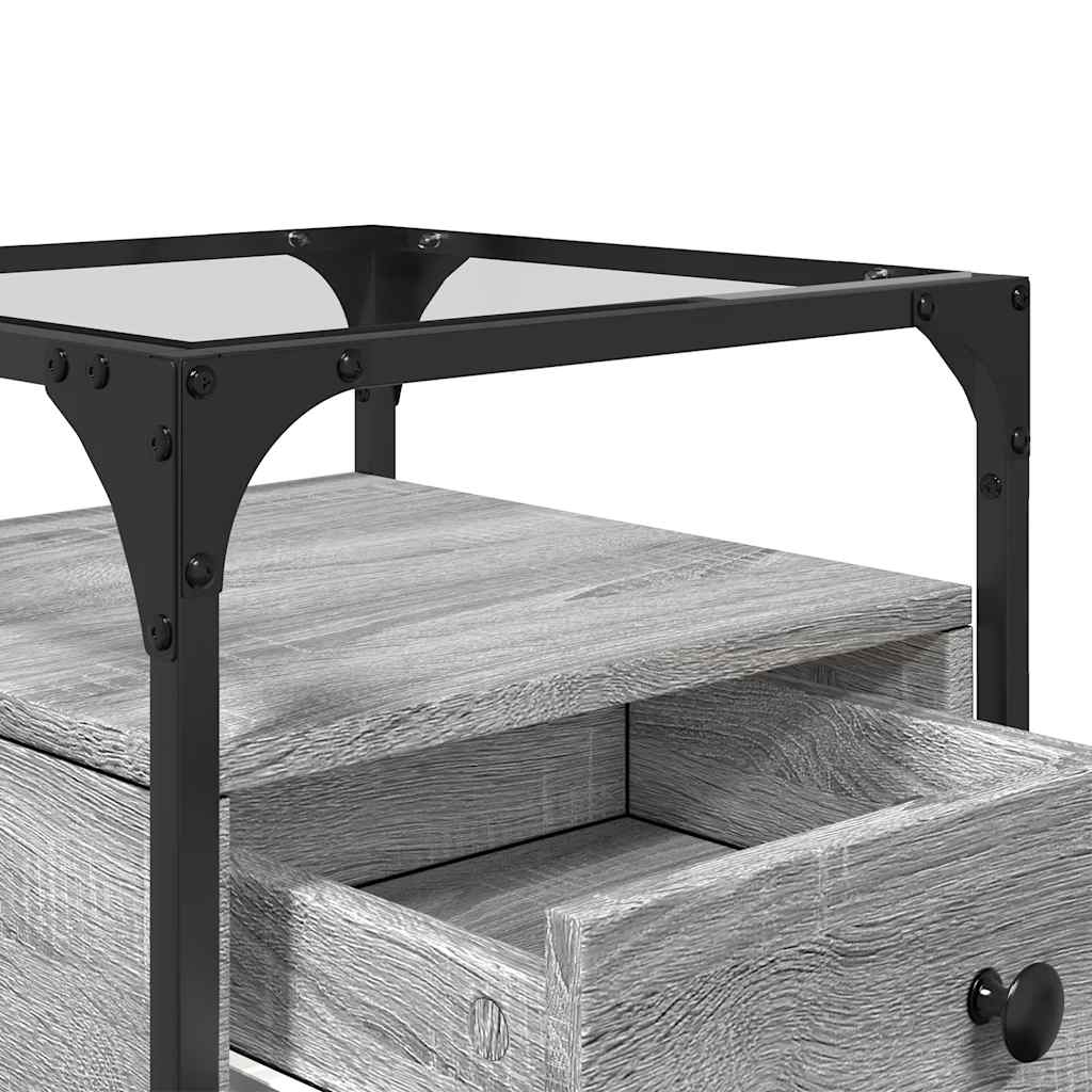 Κομοδίνο Γκρι Sonoma 40x40x55 εκ. από Επεξεργασμένο Ξύλο