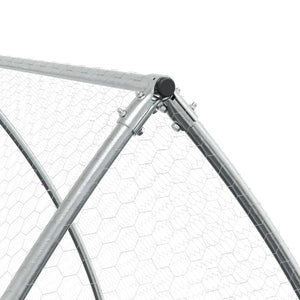 Κλουβί Κουνελιών Ασημί 105x300x120 εκ. από Γαλβανισμένο Χάλυβα