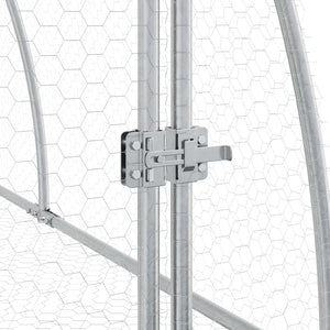 Κλουβί Κουνελιών Ασημί 105x600x120 εκ. από Γαλβανισμένο Χάλυβα