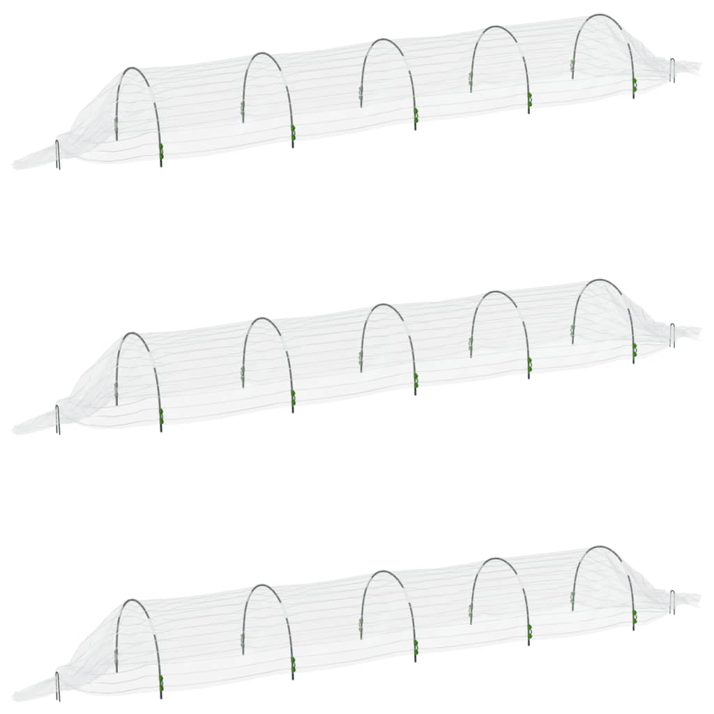 Τούνελ Καλλιέργ. Λαχαν. με Δίχτυ 3 τεμ. 1,5x5μ. Υαλοβάμβακας/PP - Pakobazaar