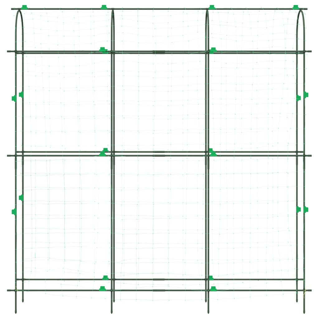 Καφασωτά Κήπου για Αναρριχώμενα Φυτά 3 τεμ. Πλαίσιο U Ατσάλι