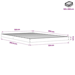Πλαίσιο Κρεβατιού Καφέ Κεριού 120x200εκ από Μασίφ Ξύλο Πεύκου