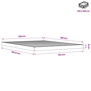 Πλαίσιο Κρεβατιού Καφέ Κεριού 140x190 εκ. από Μασίφ Ξύλο Πεύκου