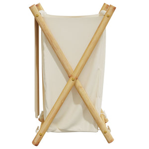Καλάθι Απλύτων Κρεμ Λευκό 41,5 x 36 x 63,5 εκ. Μπαμπού