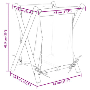 Καλάθι Απλύτων Κρεμ Λευκό 45 x 55 x 63,5 εκ. Μπαμπού