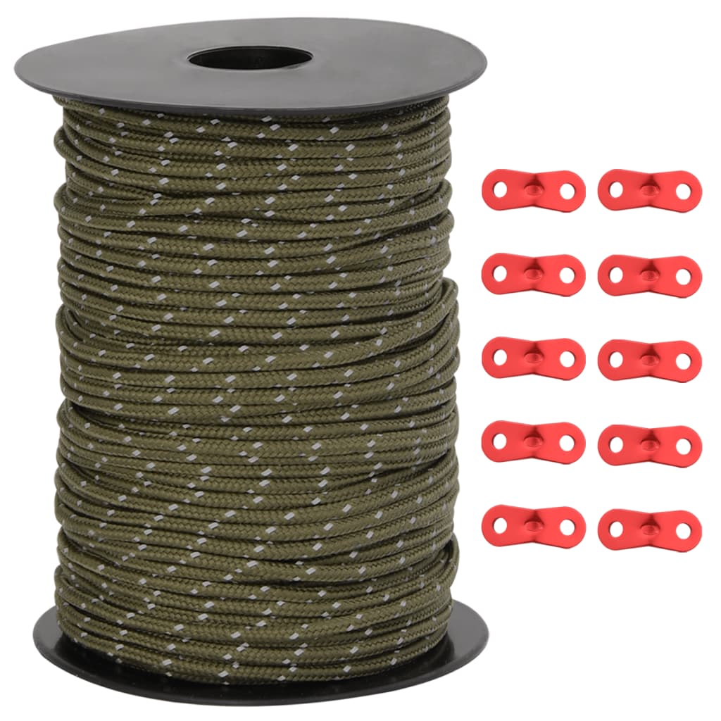 Σχοινί με Εντατήρες Σκηνής με Ανακλ. Ταινίες/Κλειδιά 50 μ 3 χιλ - Pakobazaar