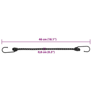Κορδόνια Ελαστικά Bungee με Γάντζο/Ανακλ. Ταινίες 25 τεμ 46 εκ.