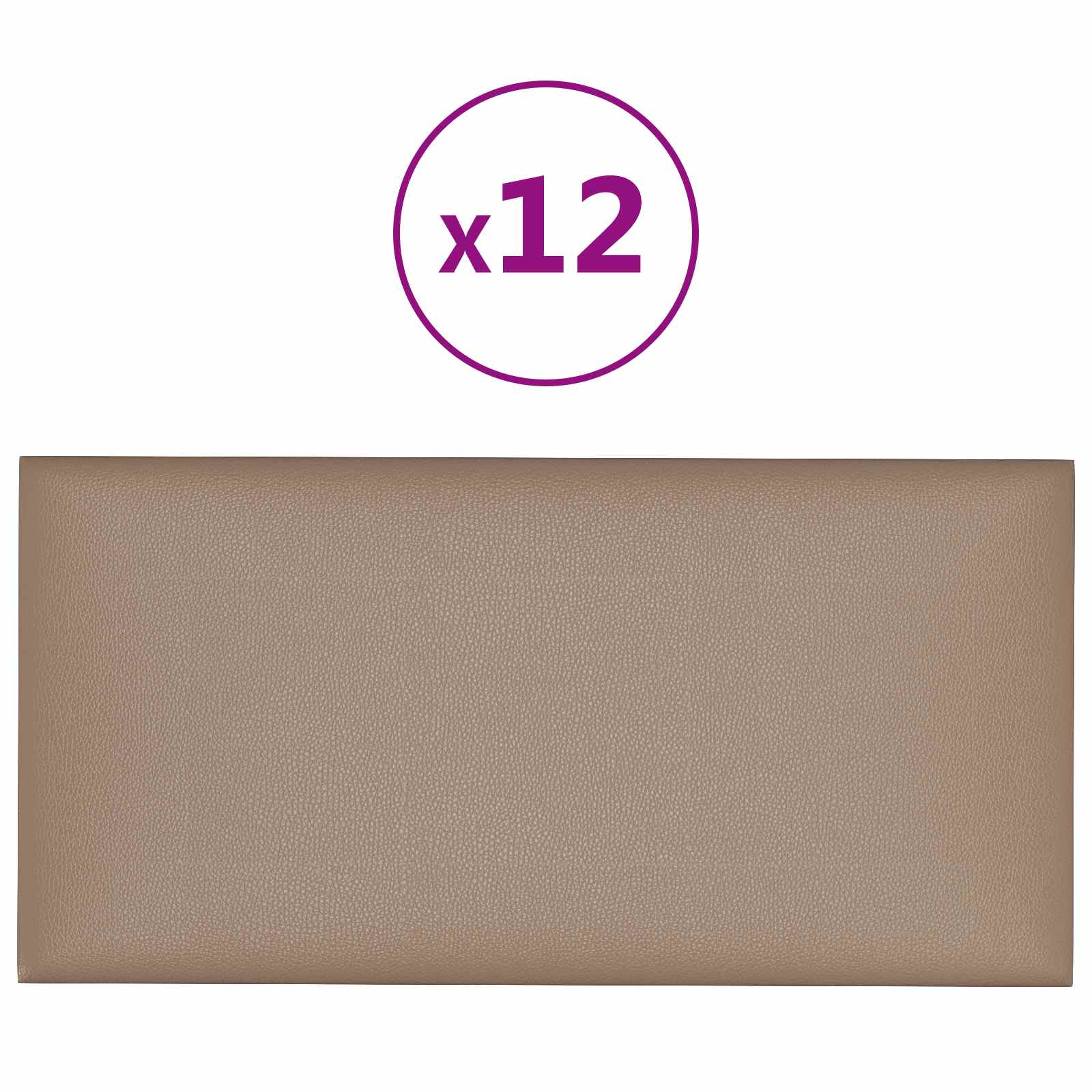 Κεφαλάρι Τοίχου 12 pcs Καπουτσίνο 60 x 30 cm ύφασμα - Pakobazaar
