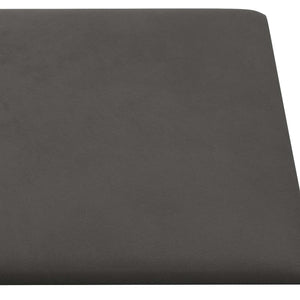 Κεφαλάρι Τοίχου 12 pcs Σκούρο Γκρι 90 x 15 cm Βελούδο - Pakobazaar