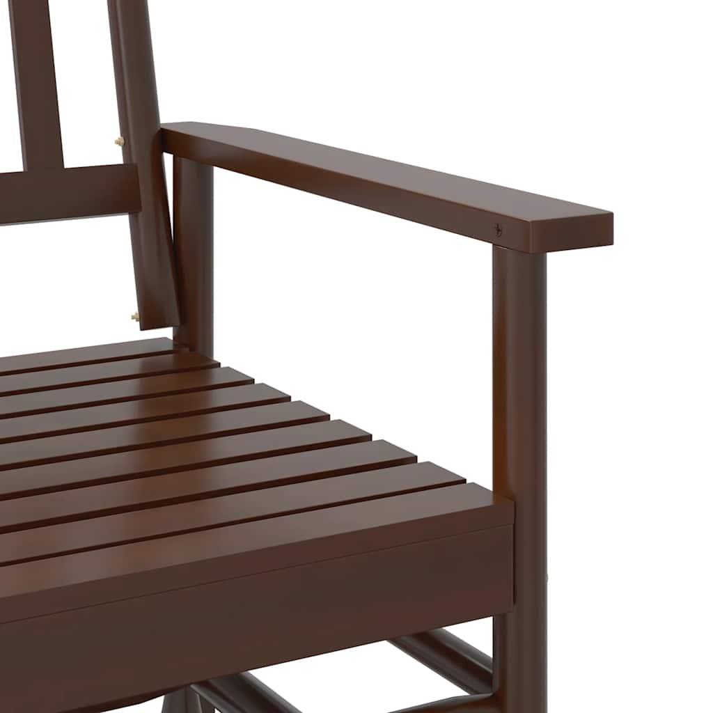 Παγκάκι Κουνιστό Μαύρο 118x70x104,5 εκ. Μασίφ Ξύλο Λεύκας - Pakobazaar