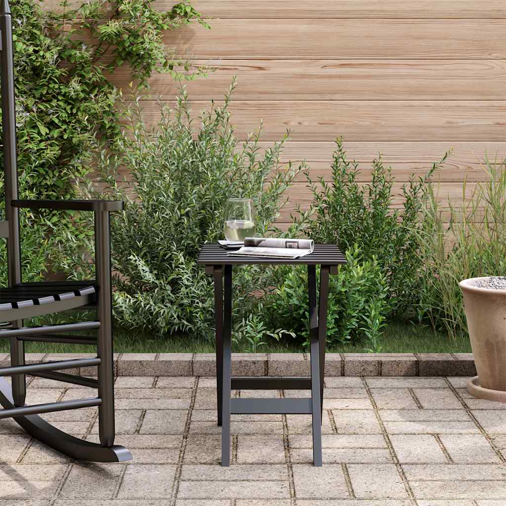 Τραπέζι Βοηθητικό Πτυσσόμενο Μαύρο Μασίφ Λεύκα