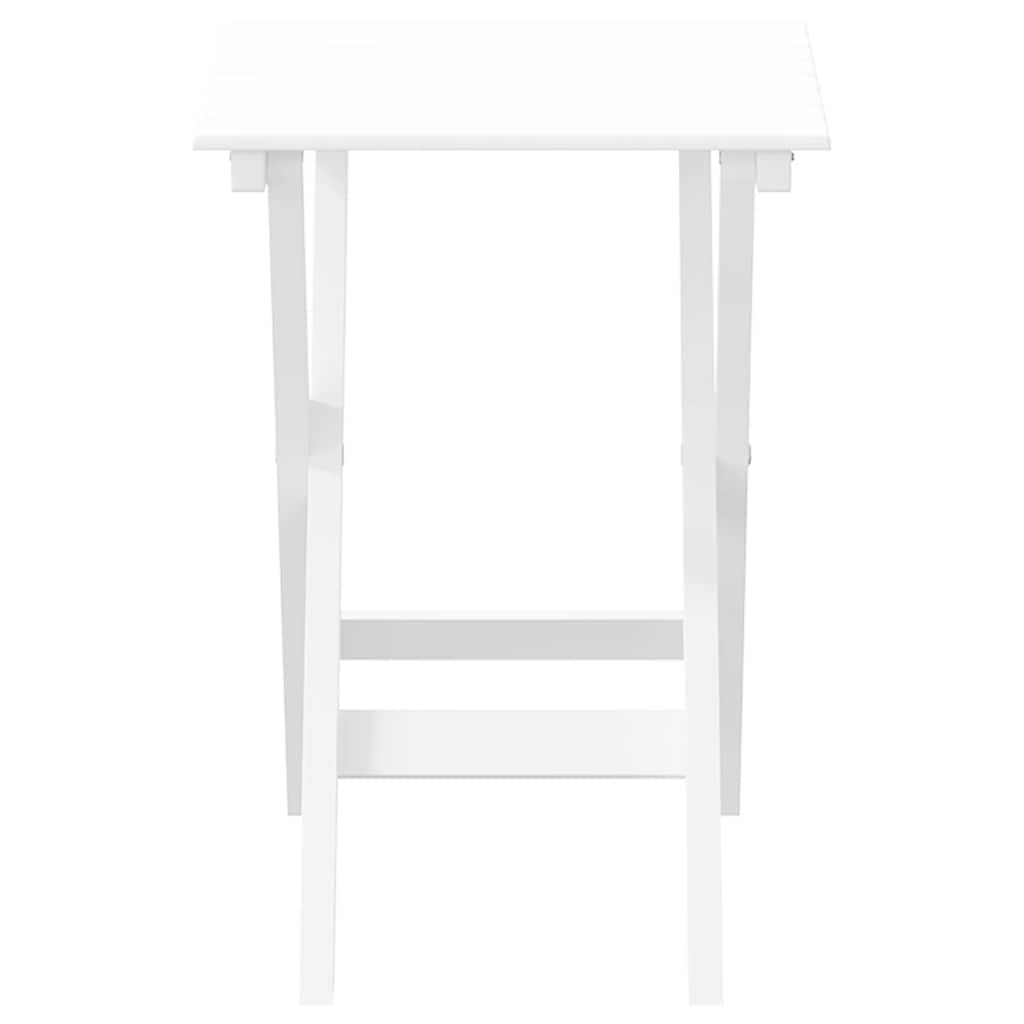 Τραπέζι Βοηθητικό Πτυσσόμενο Λευκό Μασίφ Λεύκα - Pakobazaar