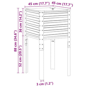 Γλάστρα Κήπου Πράσινη 45x45x88 εκ. από Ατσάλι