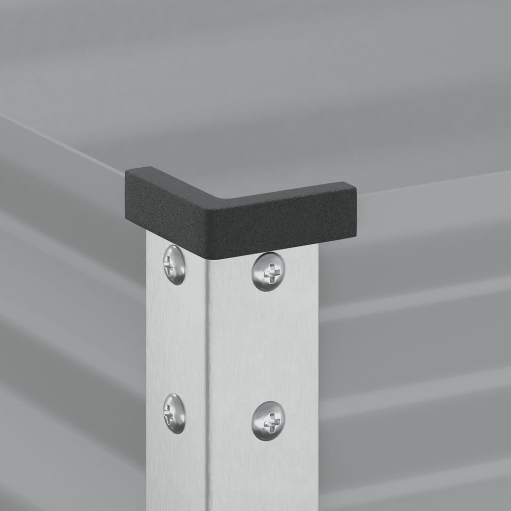 Ζαρντινιέρα Κήπου Γκρι 45x45x88 εκ. από Ατσάλι