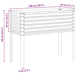 Γλάστρα Κήπου Πράσινη 100x45x90 εκ. από Ατσάλι - Pakobazaar