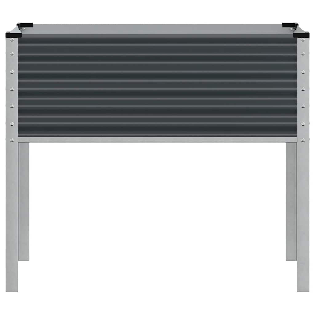 Γλάστρα Κήπου Ανθρακί 100x45x90 εκ. Ατσάλινη