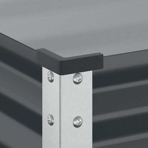 Γλάστρα Κήπου Ανθρακί 100x45x90 εκ. Ατσάλινη