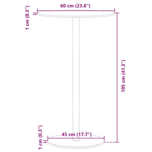 Τραπέζι Κήπου Στρογγυλό Μαύρο Ø60x105 εκ. Ατσάλινο - Pakobazaar