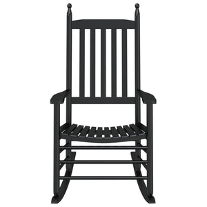 Πολυθρόνες Κουνιστές Καμπυλ. Καθίσματα 2 τεμ Μαύρες Μασίφ Λεύκα - Pakobazaar