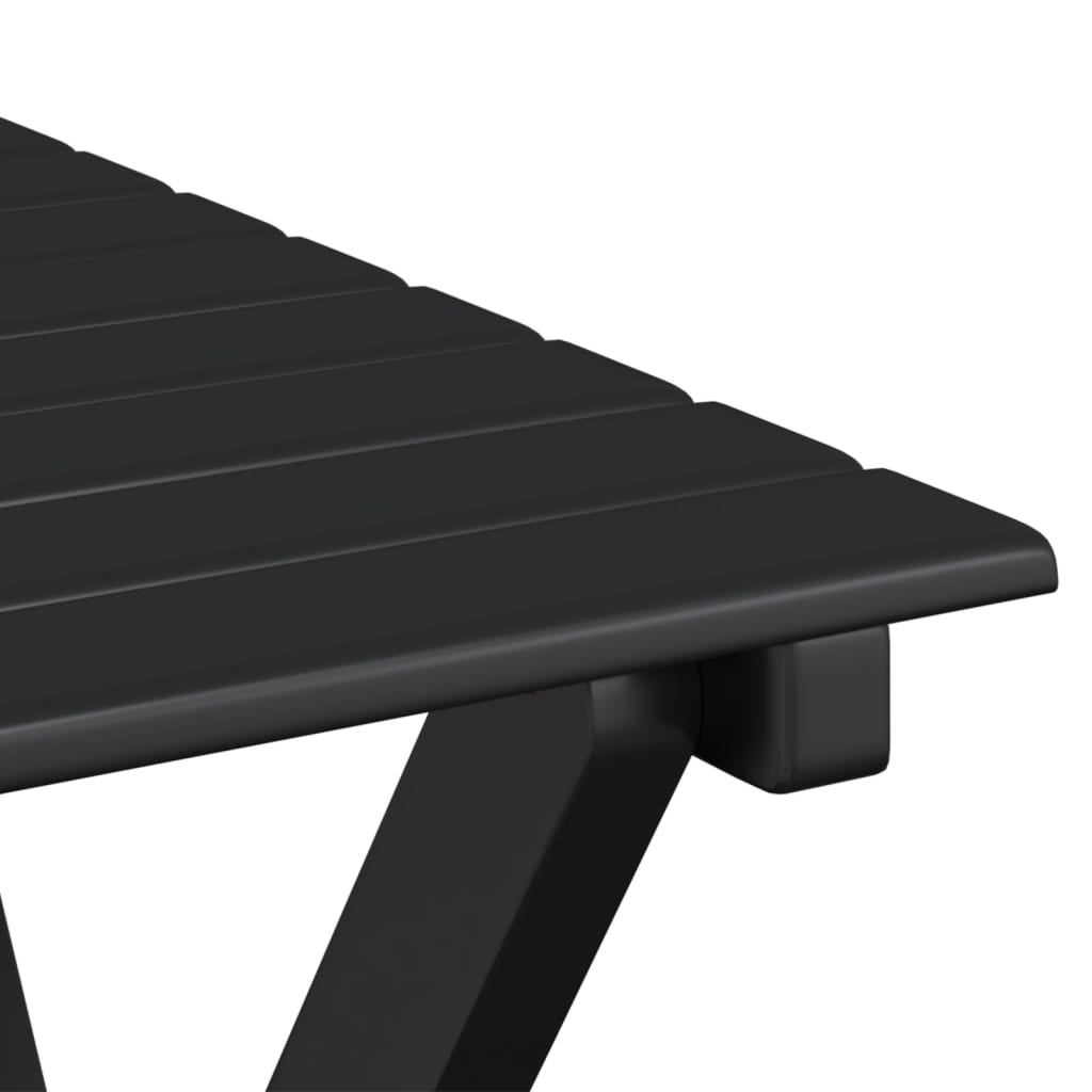 Καρέκλες Κουνιστές 2 Τεμ. Πτυσσόμενο Τραπέζι Μαύρη Μασίφ Λεύκα - Pakobazaar
