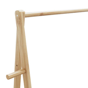 Κρεμάστρα Ρούχων με Ράφια 96x45,5x150,5 εκ. Μπαμπού - Pakobazaar