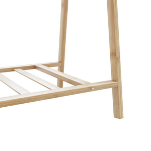Κρεμάστρα Ρούχων με Ράφια 96x45,5x150,5 εκ. Μπαμπού - Pakobazaar