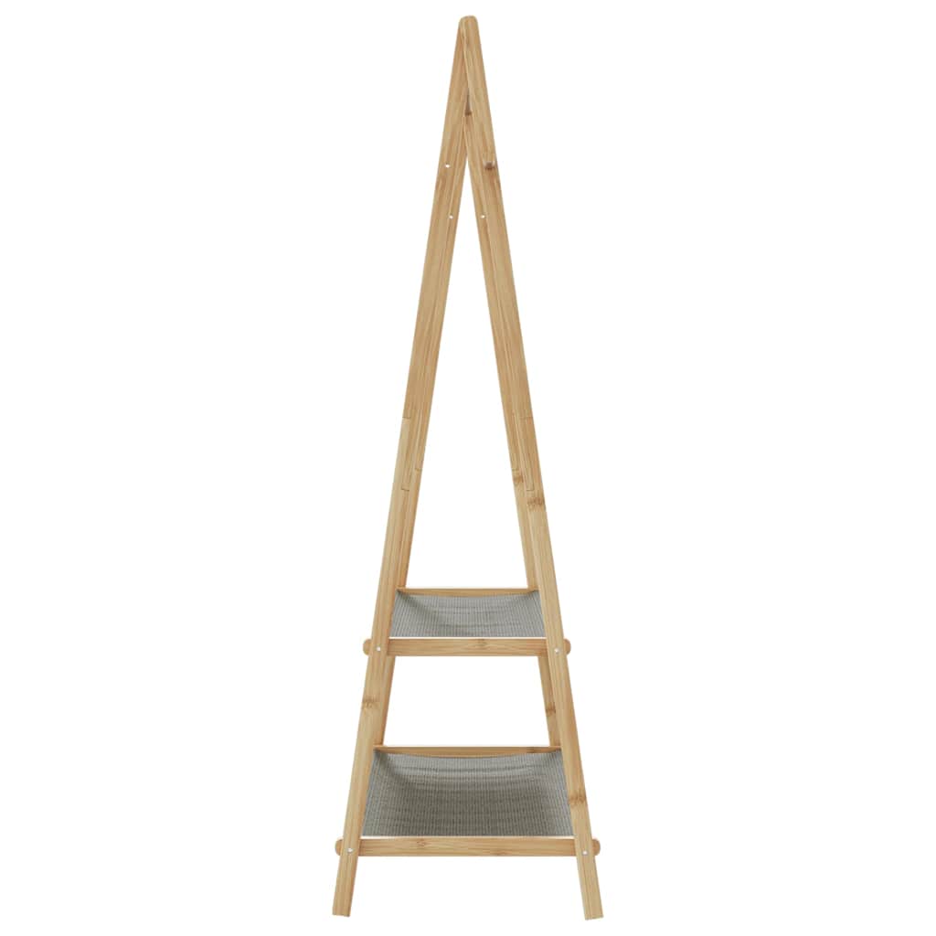 Κρεμάστρα Ρούχων με Ράφια 96x45,5x150,5 εκ. Μπαμπού - Pakobazaar