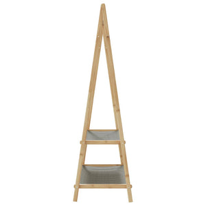 Κρεμάστρα Ρούχων με Ράφια 96x45,5x150,5 εκ. Μπαμπού - Pakobazaar
