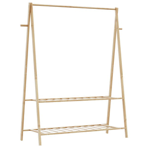 Κρεμάστρα Ρούχων με Ράφια 132x45,5x150,5 εκ. Μπαμπού