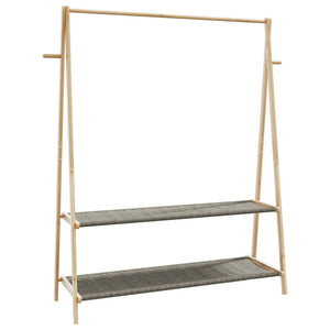 Κρεμάστρα Ρούχων με Ράφια 132x45,5x150,5 εκ. Μπαμπού