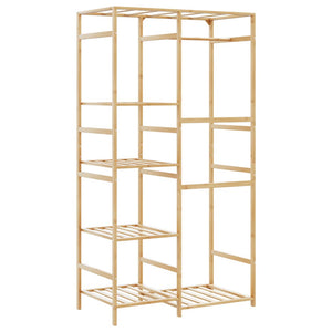 Ράφι Ρούχων με Ράφια 100x50x184,5 εκ. από Μπαμπού - Pakobazaar