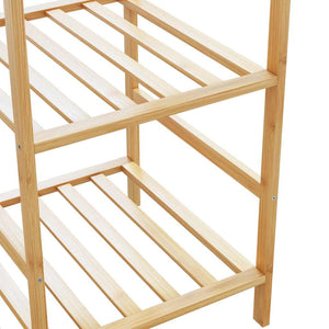 Ράφι Ρούχων με Ράφια 100x50x184,5 εκ. από Μπαμπού - Pakobazaar