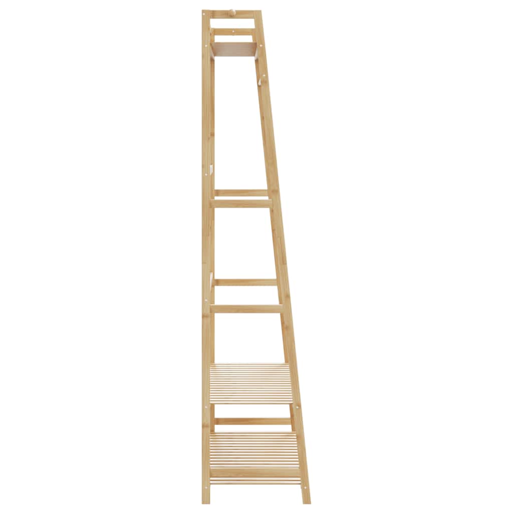 Ράφι Ρούχων με Ράφια 110x40x180 εκ. από Μπαμπού - Pakobazaar