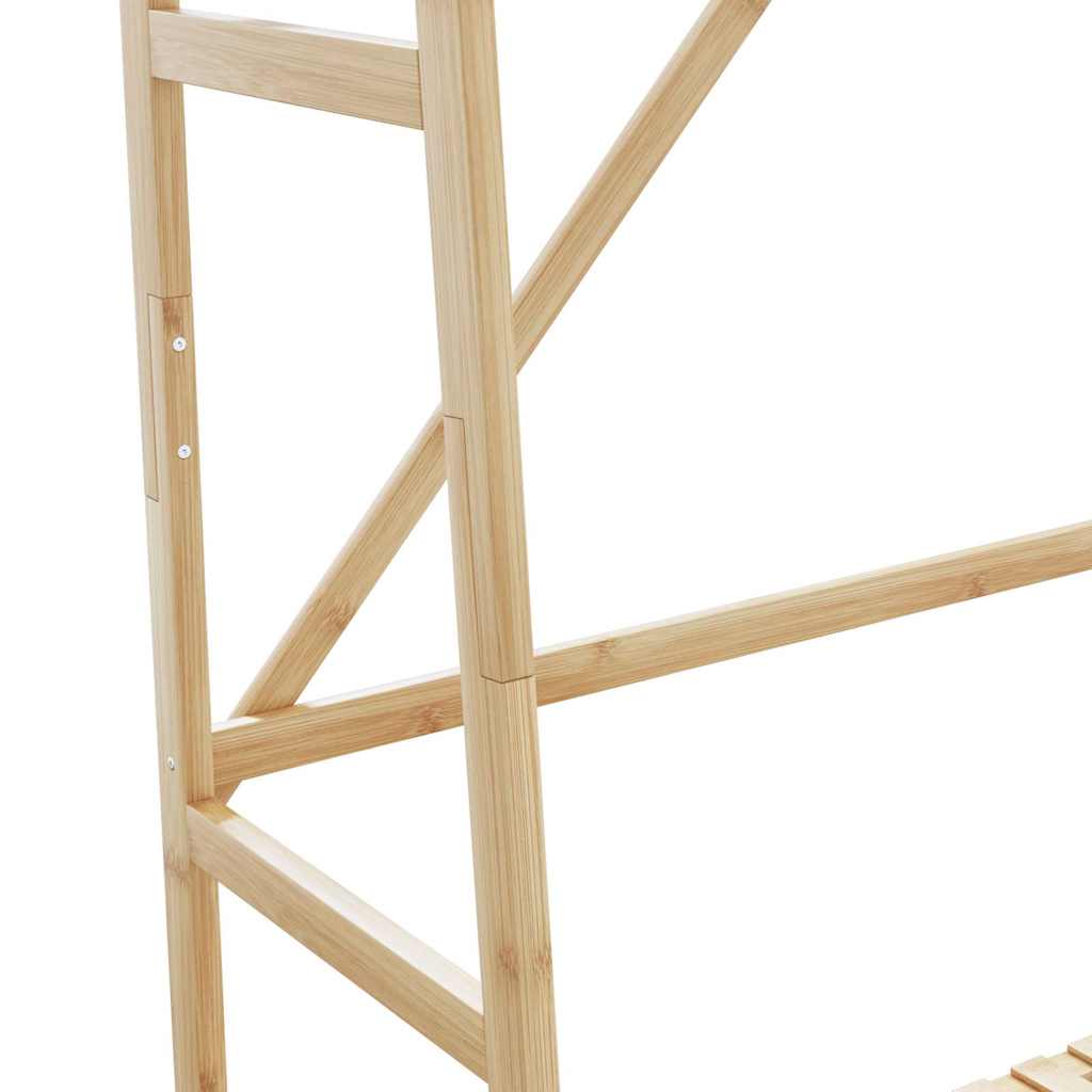 Ράφι Ρούχων με Ράφια 110x40x180 εκ. από Μπαμπού - Pakobazaar