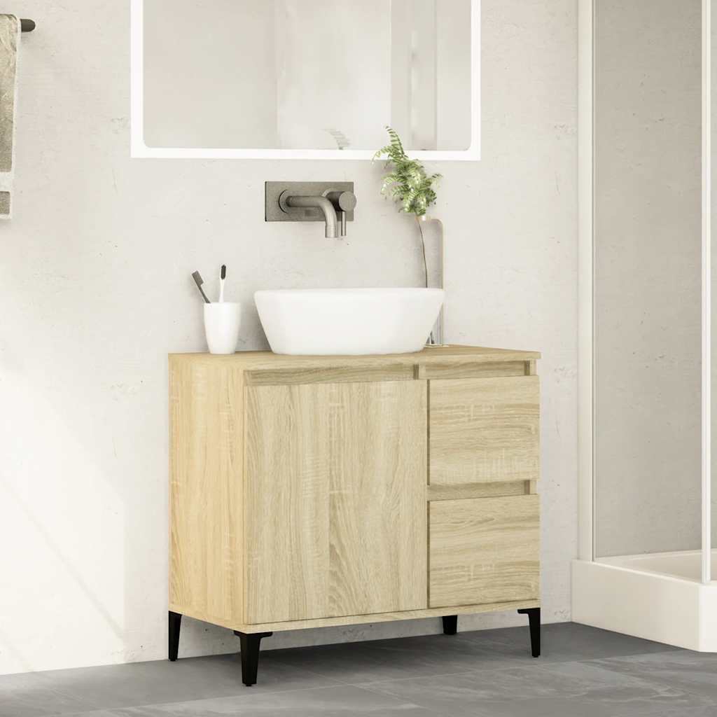 Ντουλάπι Μπάνιου Sonoma Δρυς 65x33x60 εκ. Επεξεργασμένο Ξύλο