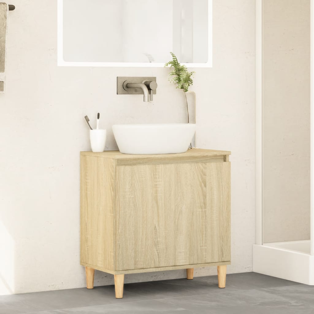 Ντουλάπι Νιπτήρα Sonoma Δρυς 58x33x60 εκ. Επεξεργασμένο Ξύλο