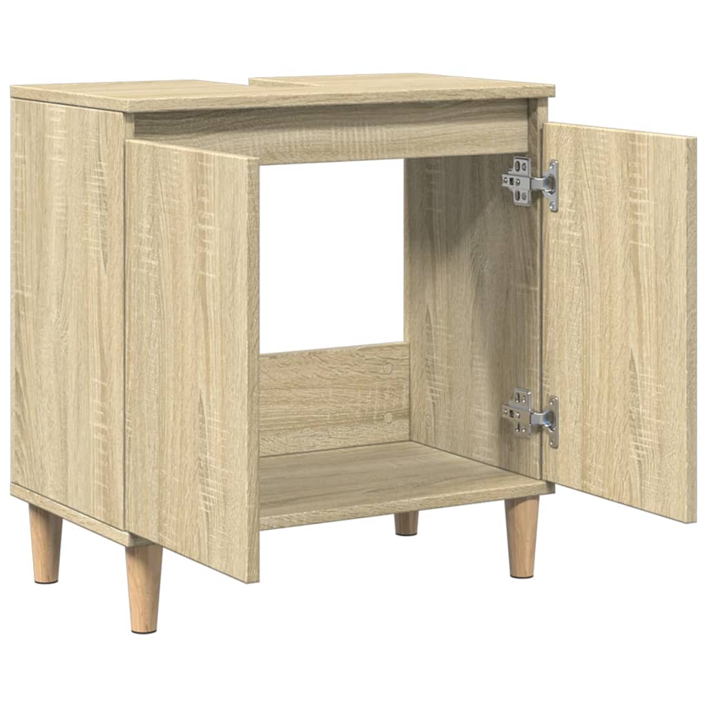 Ντουλάπι Νιπτήρα Sonoma Δρυς 58x33x60 εκ. Επεξεργασμένο Ξύλο