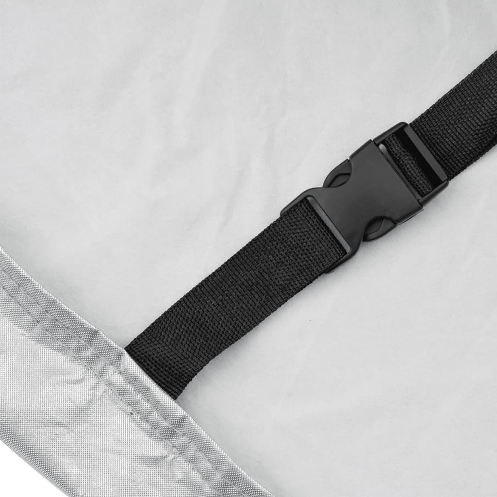 Κουκούλα Αυτοκινήτου για SUV με Ιμάντες και Κλιπ Ασημί M PEVA