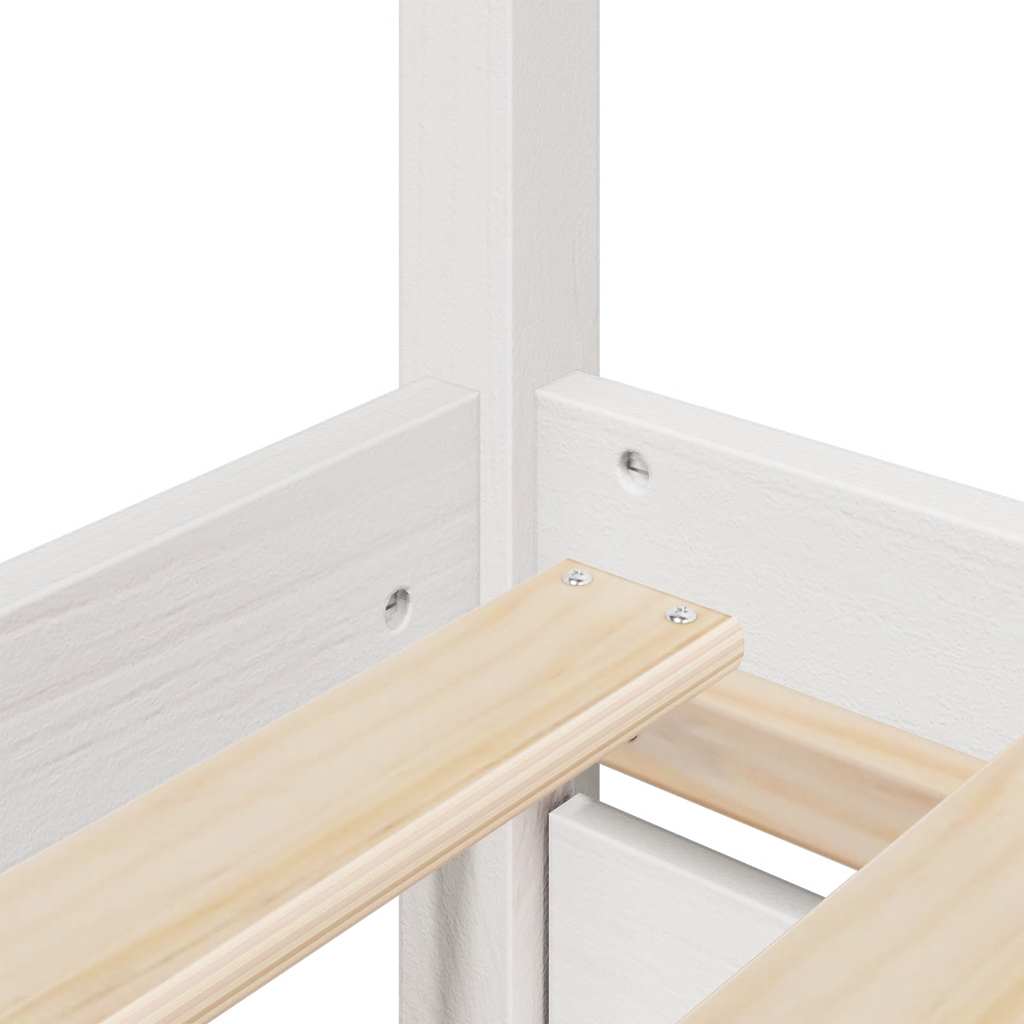 Σκελετός Κρεβ. Χωρίς Στρώμα Λευκό 90x190 εκ Μασίφ Πεύκο