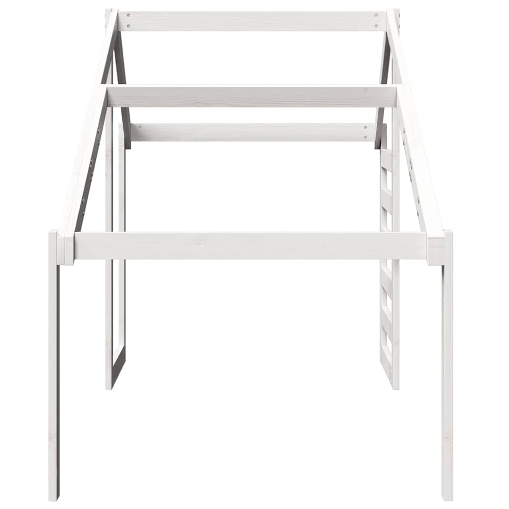 Οροφή Κρεβατιού Παιδική Λευκό 188x97x113 εκ. Μασίφ Ξύλο Πεύκου