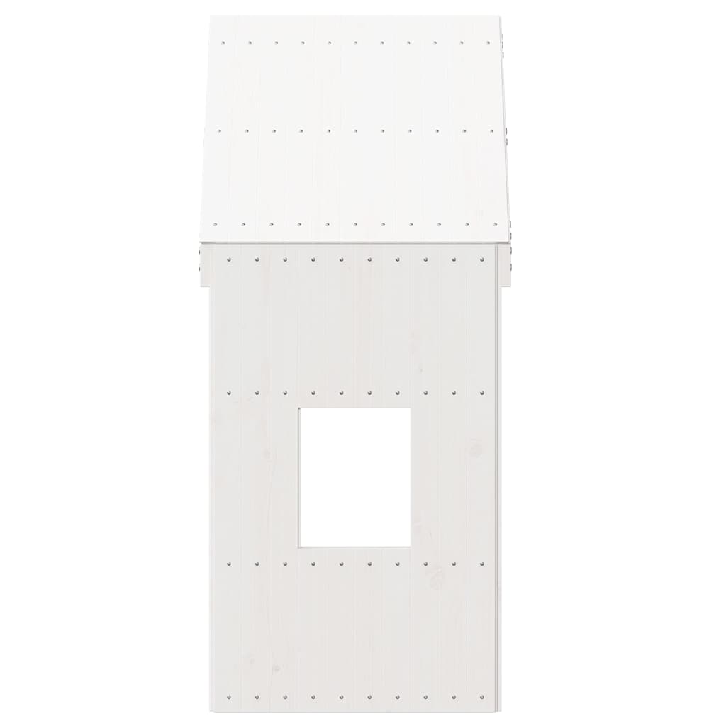 Οροφή Κρεβατιού Παιδική Λευκό 60x89x134,5 εκ. Μασίφ Ξύλο Πεύκου