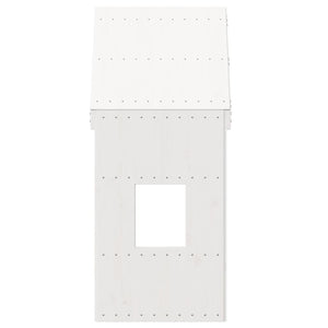 Οροφή Κρεβατιού Παιδική Λευκό 60x99x139,5 εκ Μασίφ Ξύλο Πεύκου