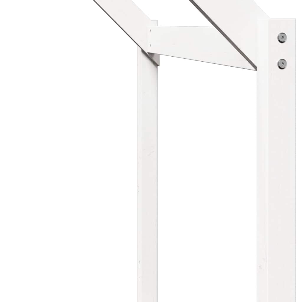 Οροφή Κρεβατιού Παιδική Λευκό 213x95,5x144,5εκ. Ξύλο Πεύκου - Pakobazaar