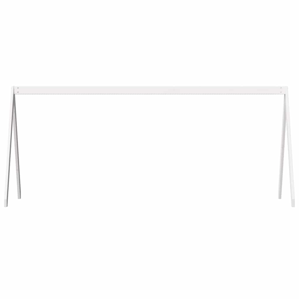 Οροφή Κρεβατιού Παιδική Λευκό 209x95,5x88 εκ. Μασίφ Ξύλο Πεύκου - Pakobazaar